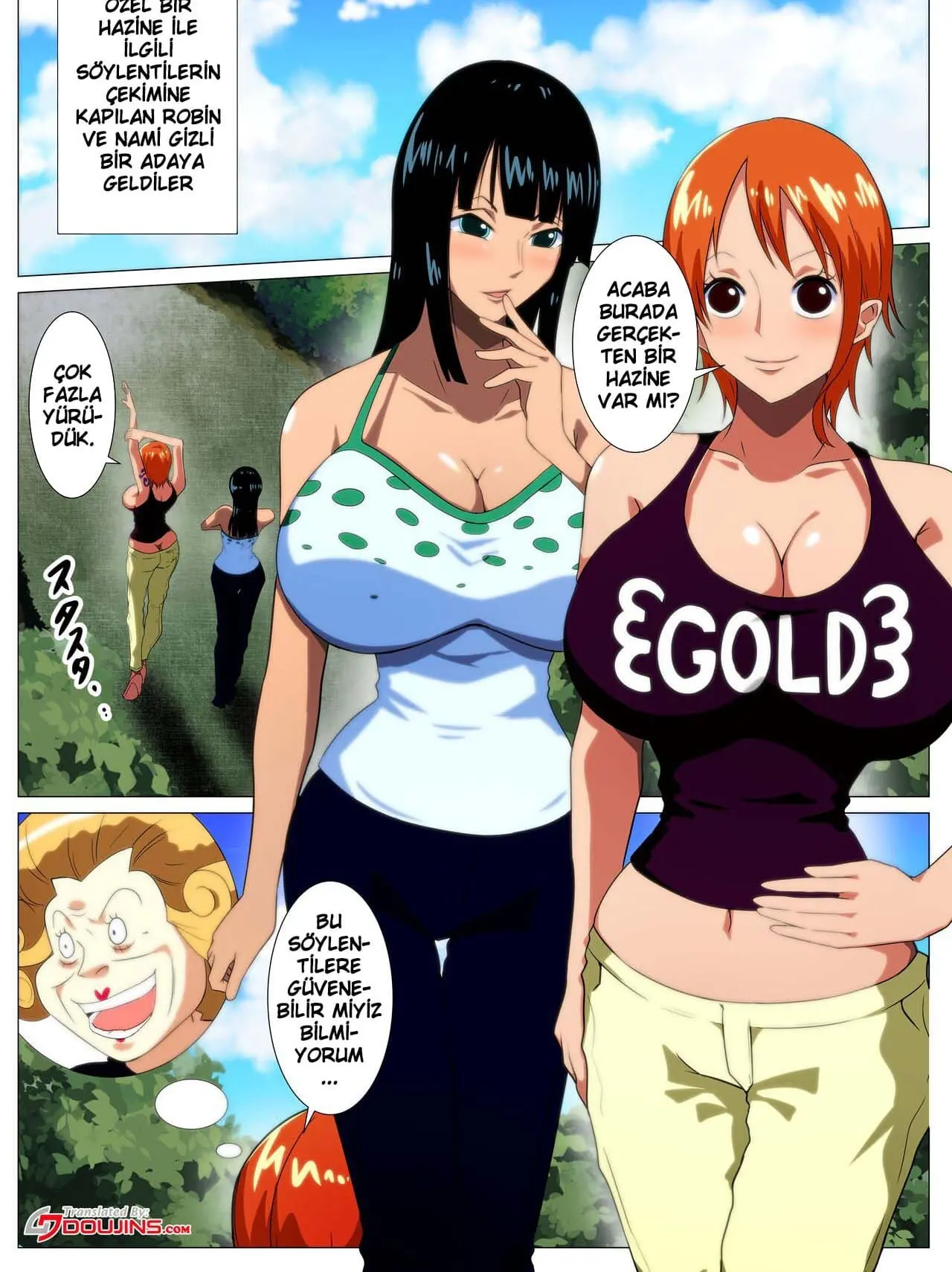 [Q Doujin] Buxom Female Pirates Treasure Hunt (One Piece)