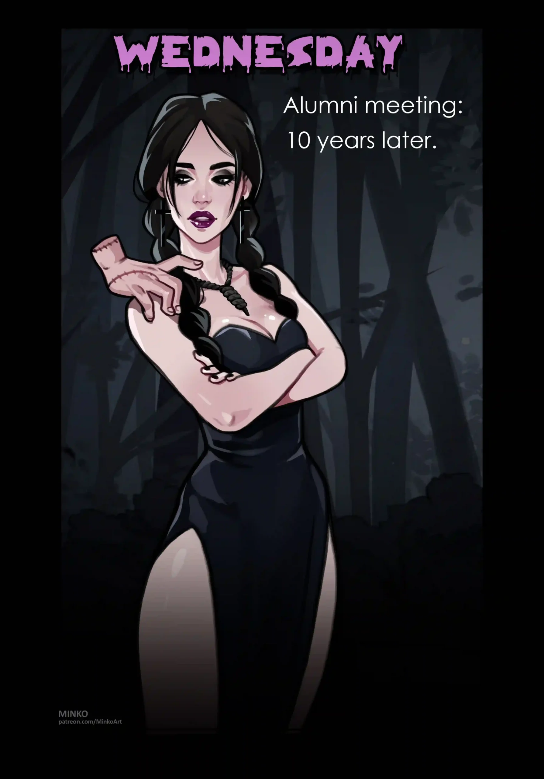 Alumni meeting 10 years later (Wednesday , Addams Family) [Olena Minko]